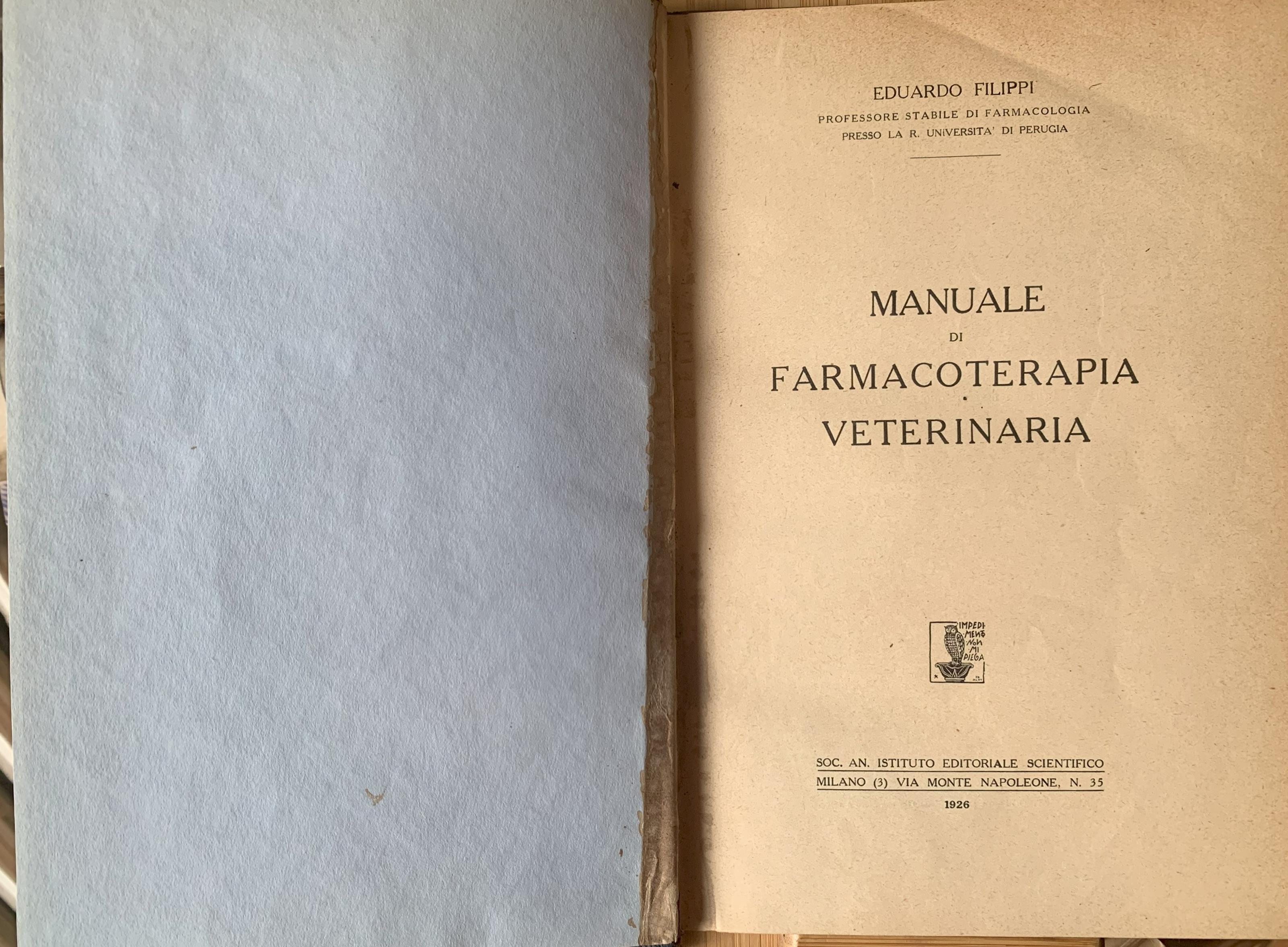 Manuale di farmacoterapia veterinaria