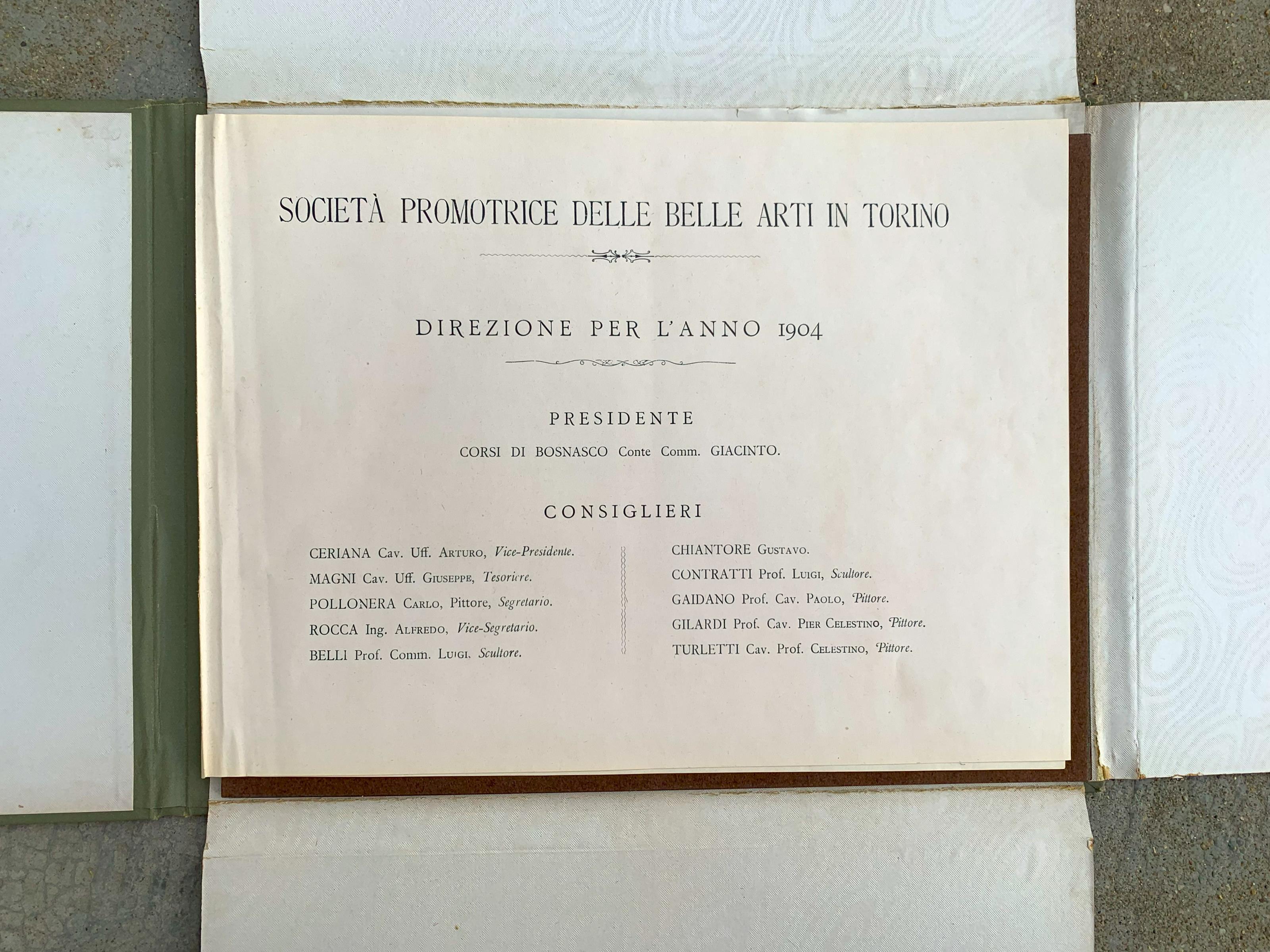 Società Promotrice di Belle Arti-Torino. Ricordo ai Soci dell'Esposizione 1904