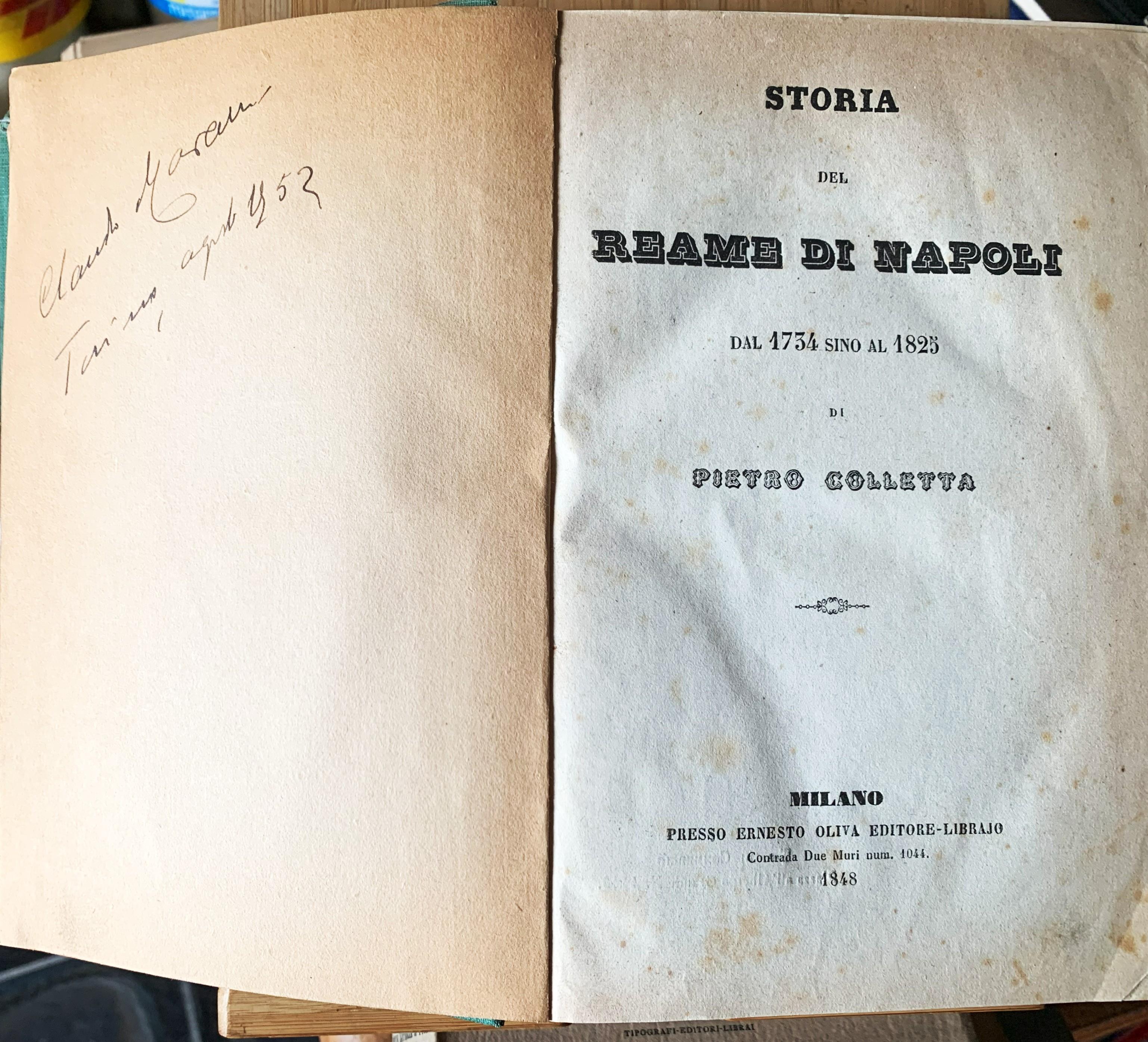 Storia del Reame di Napoli dal 1734 sino al 1825