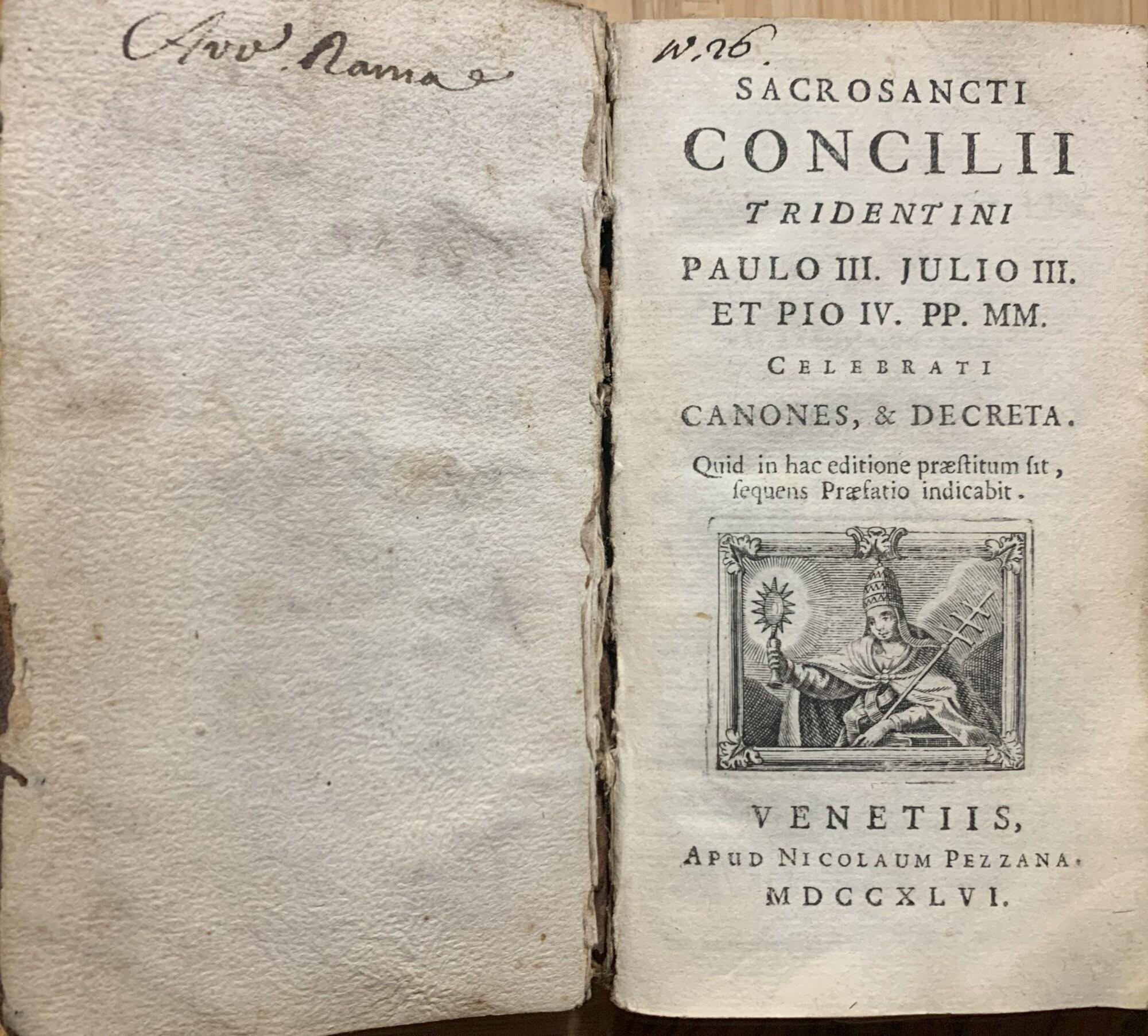 Sacrosancti Concilii Tridentini Paulo III. Julio III. et Pio IV. PP. MM. Celebrati Canones, & Decreta. Quid in hac editione praestitum fit, sequens Praefatio indicabit