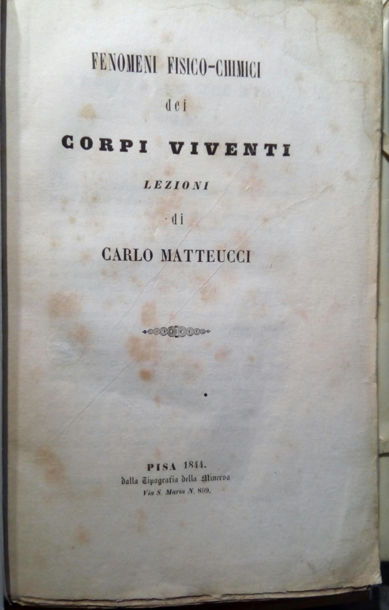 Fenomeni Fisico-Chimici Dei Corpi Viventi
