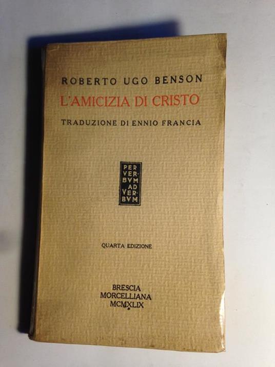 L' amicizia di Cristo - Robert Hugh Benson - copertina