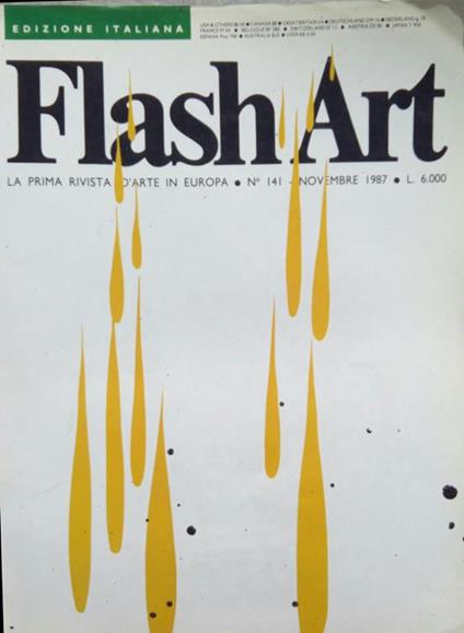 Magazine "Flash Art" N° 141 Novembre 1987 - copertina