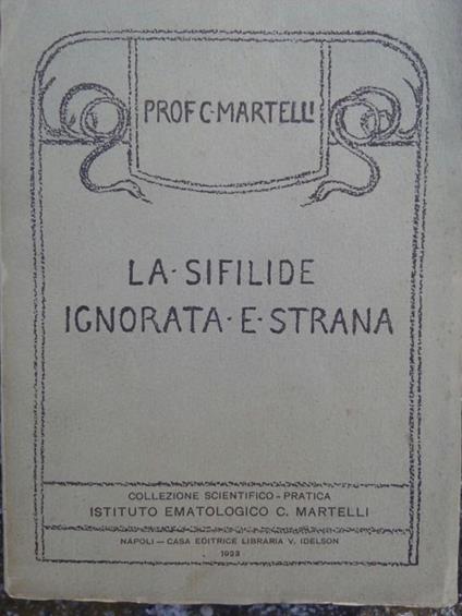 La sifilide ignorata e strana Napoli 1923 - copertina