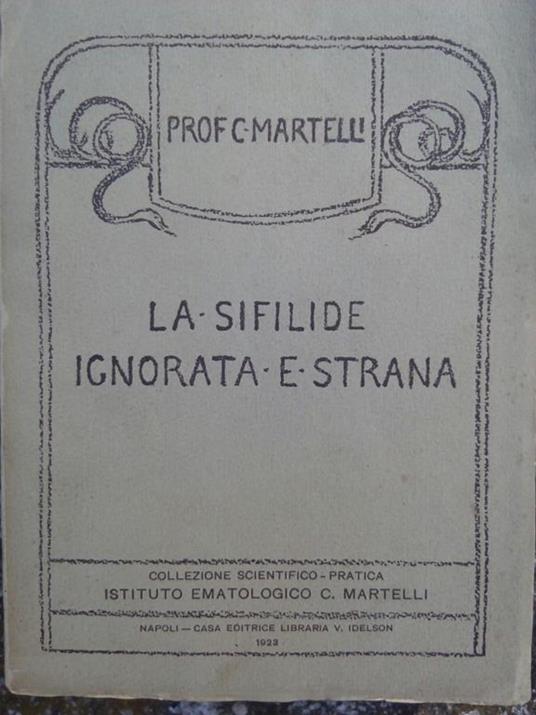 La sifilide ignorata e strana Napoli 1923 - copertina