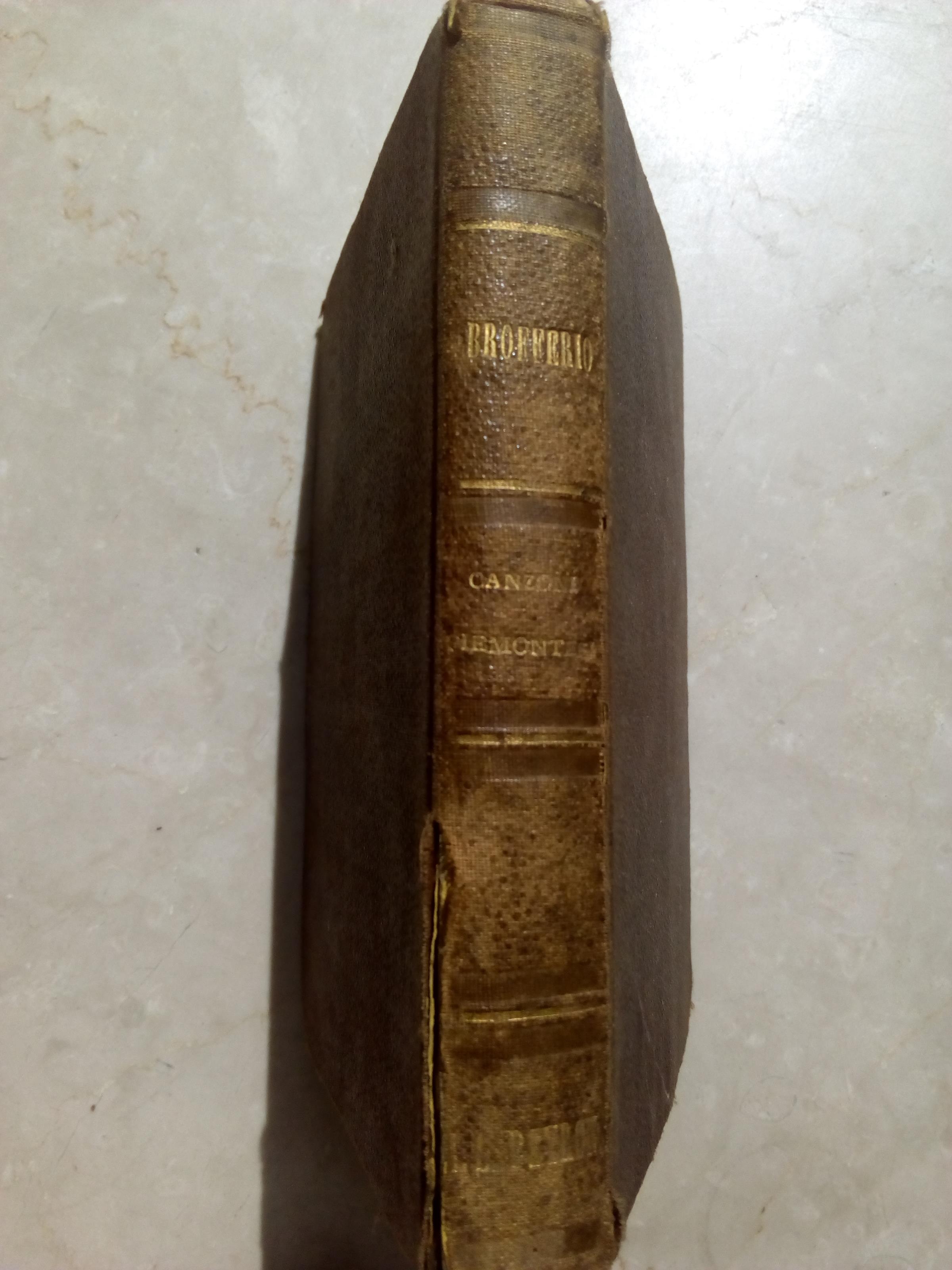 A.Brofferio Canzoni Piemontesi Torino 1868