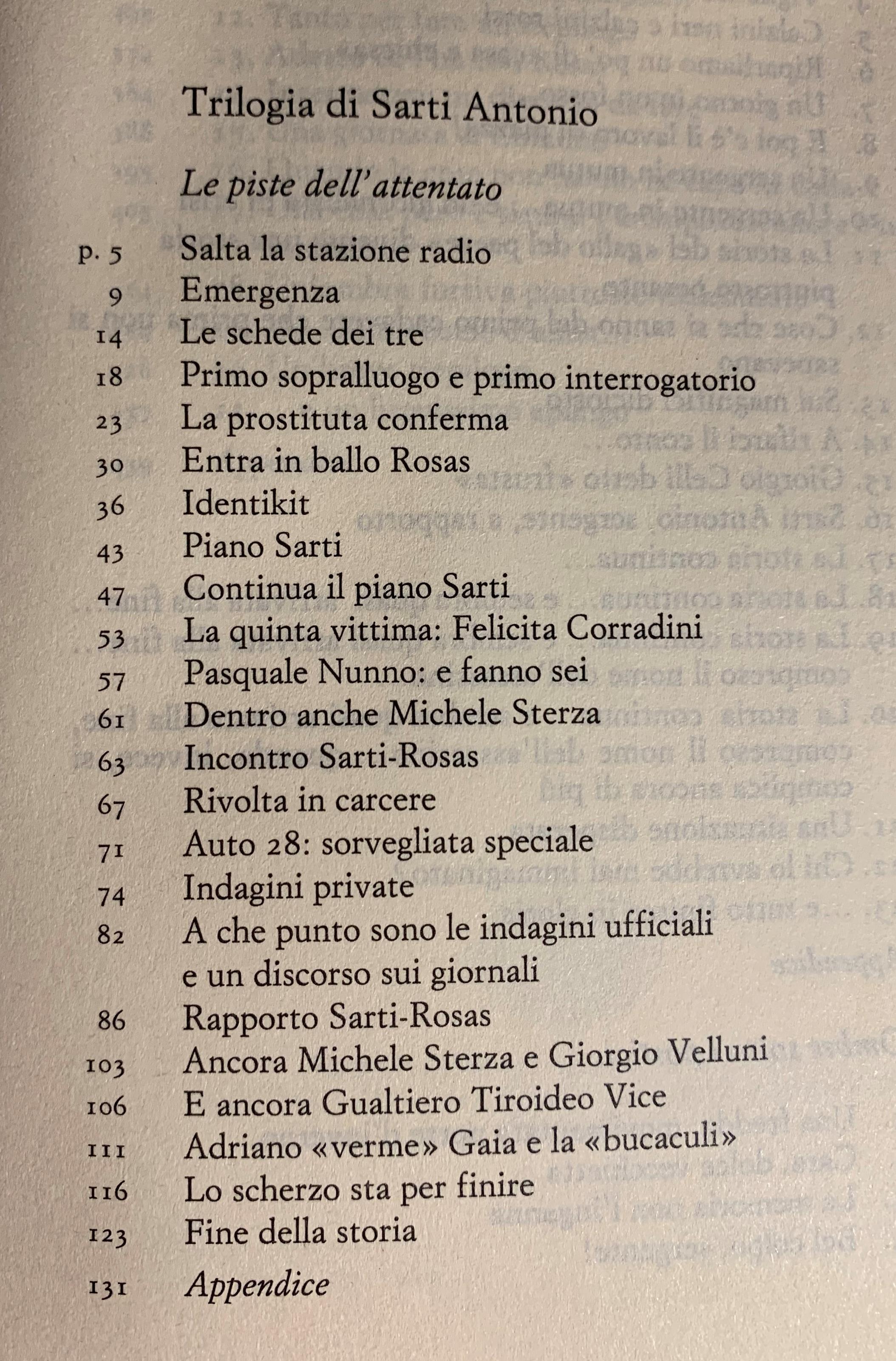 Trilogia di Sarti Antonio. Le piste dell'attentato Fiori alla memoria Ombre sotto i portici