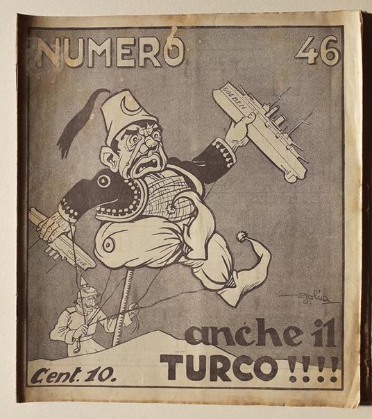 Rivista NUMERO "46" settimanale umoristico copertina Golia 1914 - copertina