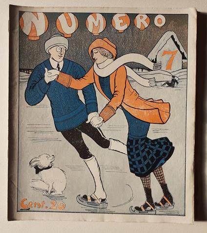 Rivista NUMERO "7" copertina Nizzoli Torino febbraio 1914 - copertina