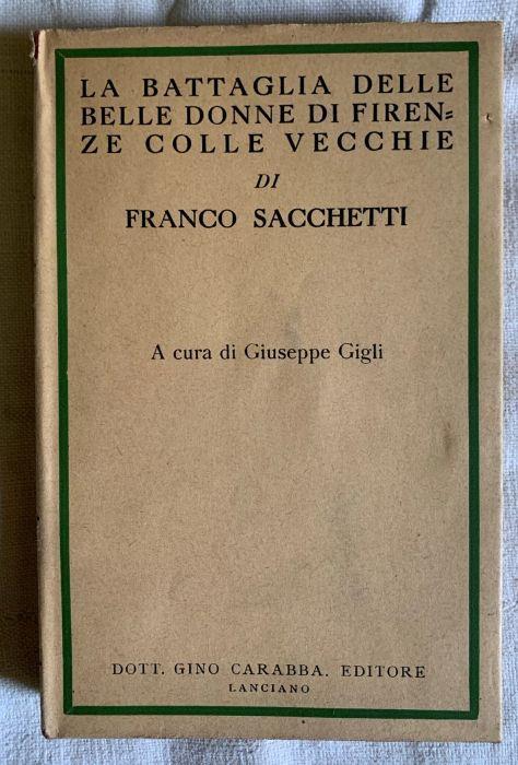 La battaglia delle donne di Firenze colle vecchie - Franco Sacchetti - copertina