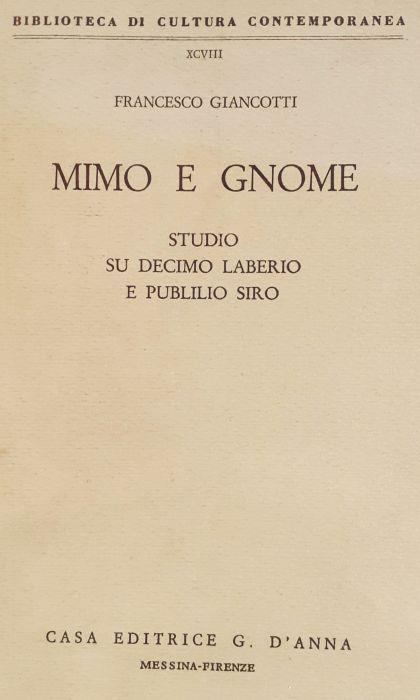 Mimo e Gnome Casa editrice G. D'Anna 1967 - copertina