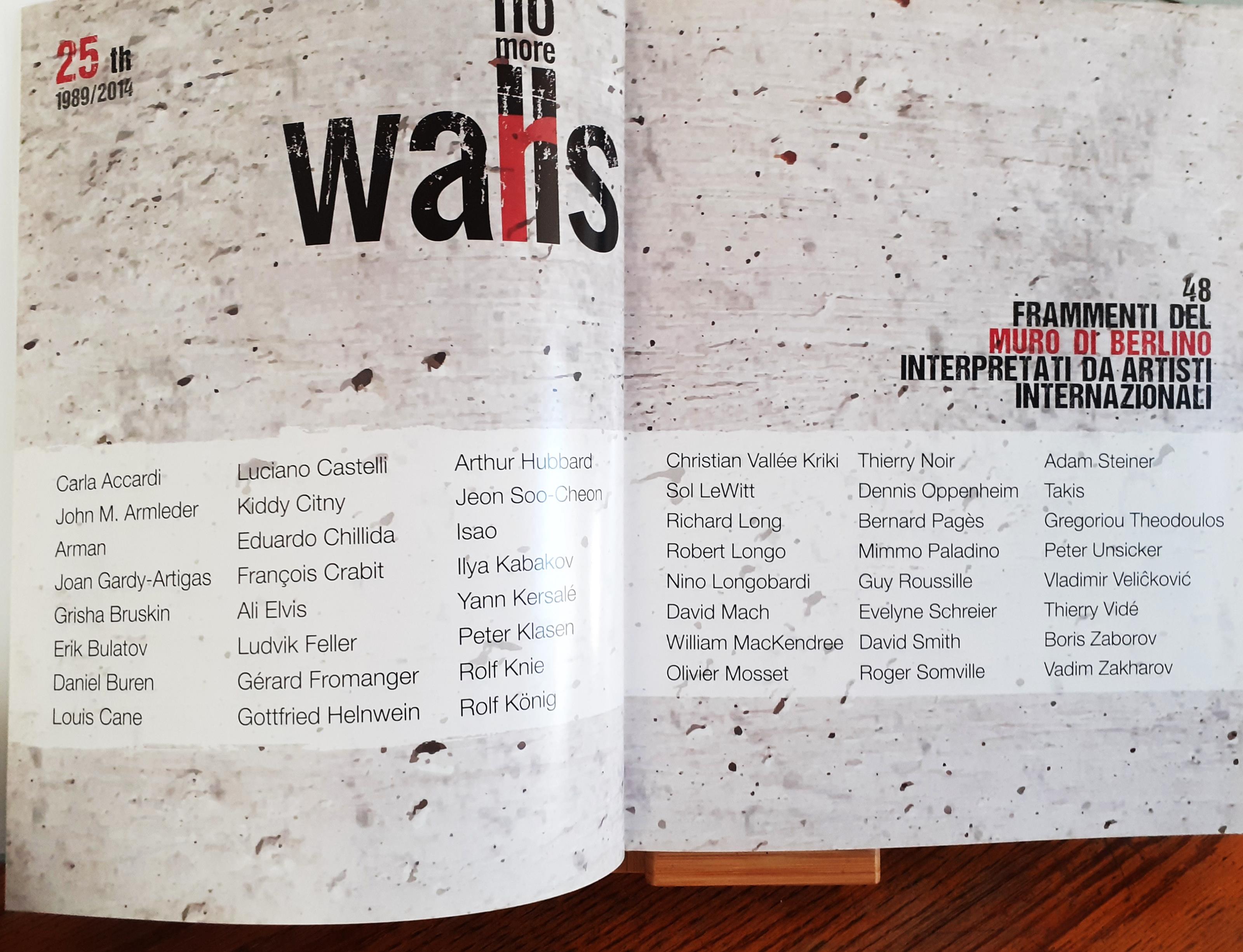 No more walls/No more wars - 48 frammenti interpretati da artisti 2014