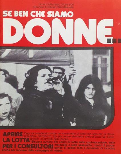 Se ben che siamo DONNE rivista numero 0 gennaio-febbraio 1975 - copertina