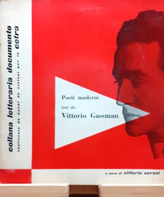 Cetra 45 giri Poeti moderni letti da Vittorio Gassman 1956 - copertina