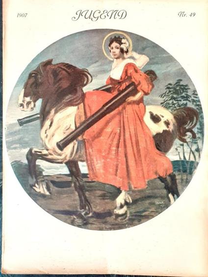 Jugend Nr. 49 del 1907 Cover Santa Barbara - copertina