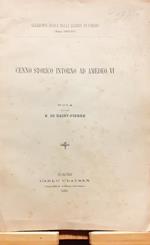 Brossura - Cenno Storico intorno ad Amedeo VI Torino 1901. E. Di Saint-Pierre