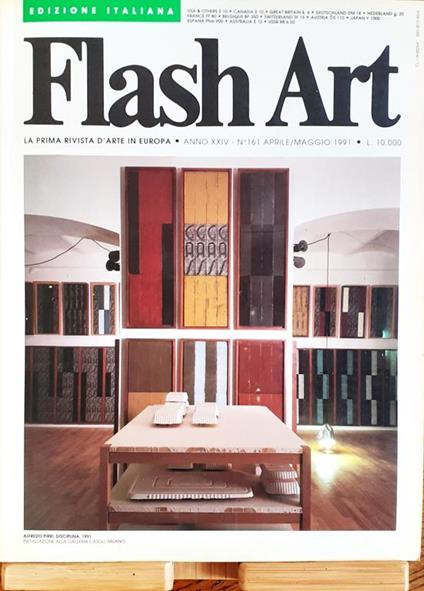 Flash Art N° 161 Aprile/Maggio 1991 Edizione Italiana - copertina