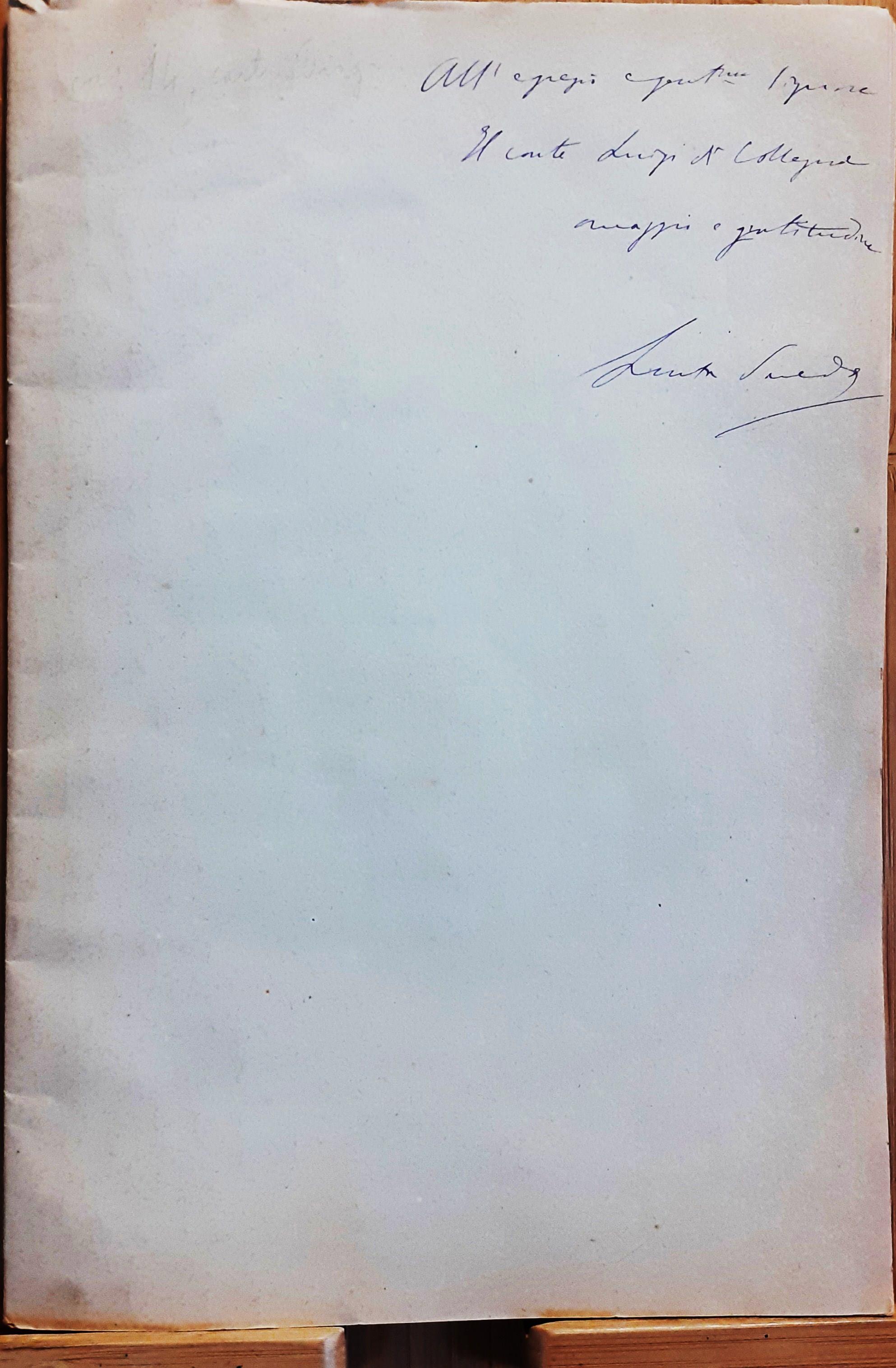 Il Matrimonio di Vittorio Amedeo II con dedica autografa L. Saredo 1885