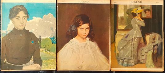 Tre riviste Jugend n° 11-28-51 anno 1907 - copertina
