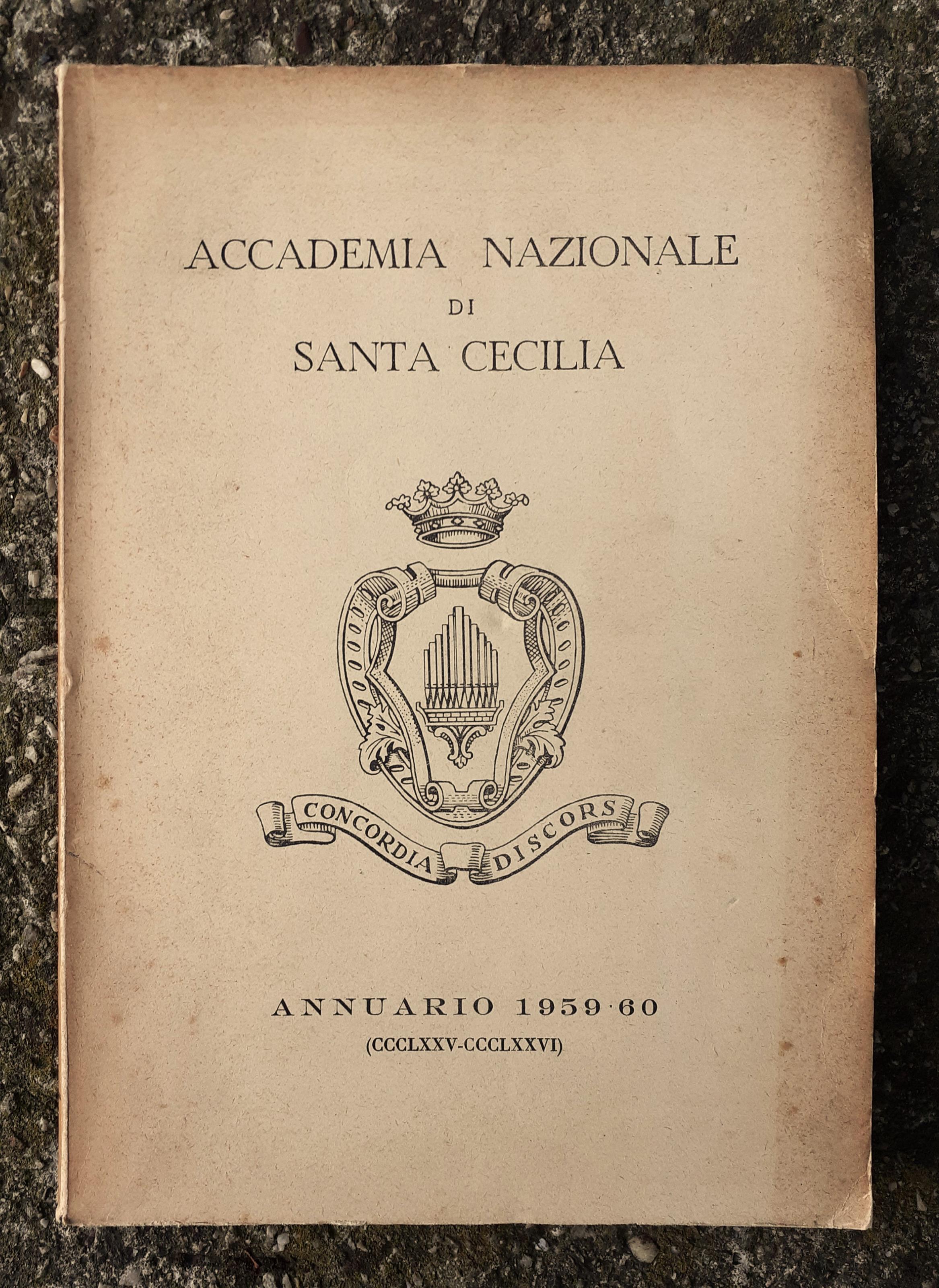Accademia Nazionale di Santa Cecilia Annuario 1959-60