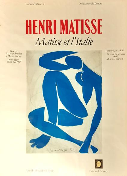 Poster Enri Matisse et l'Italie Venezia Ala Napoleonica e Museo Correr 1987 - Henri Matisse,Henri Matisse - copertina