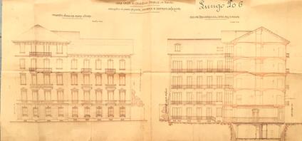 Prospetto architettonico Torino Lungo Po attuale Corso Cairoli - copertina