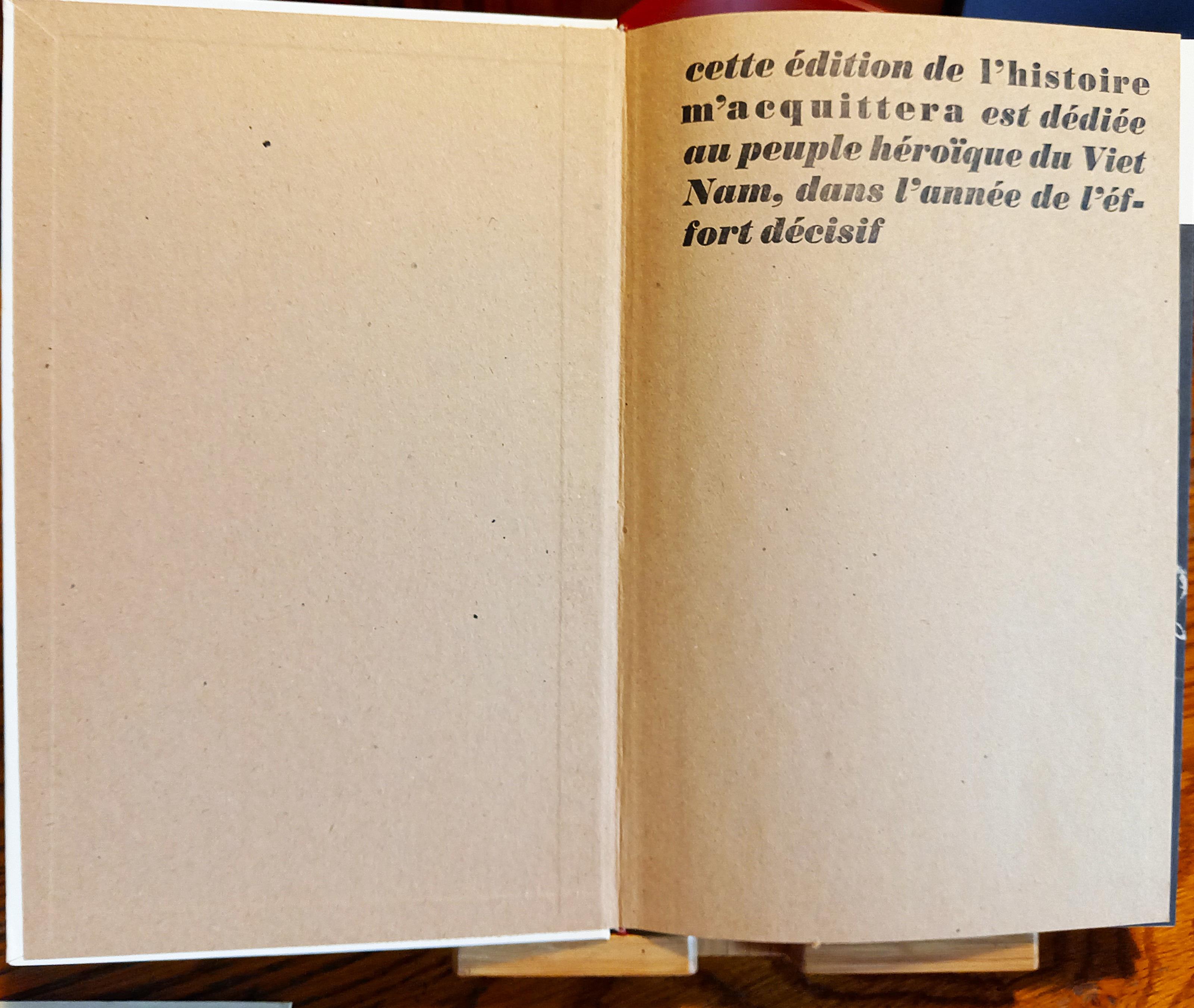 Fidel Castro l'histoire m'acquitterà edizione speciale Viet Nam