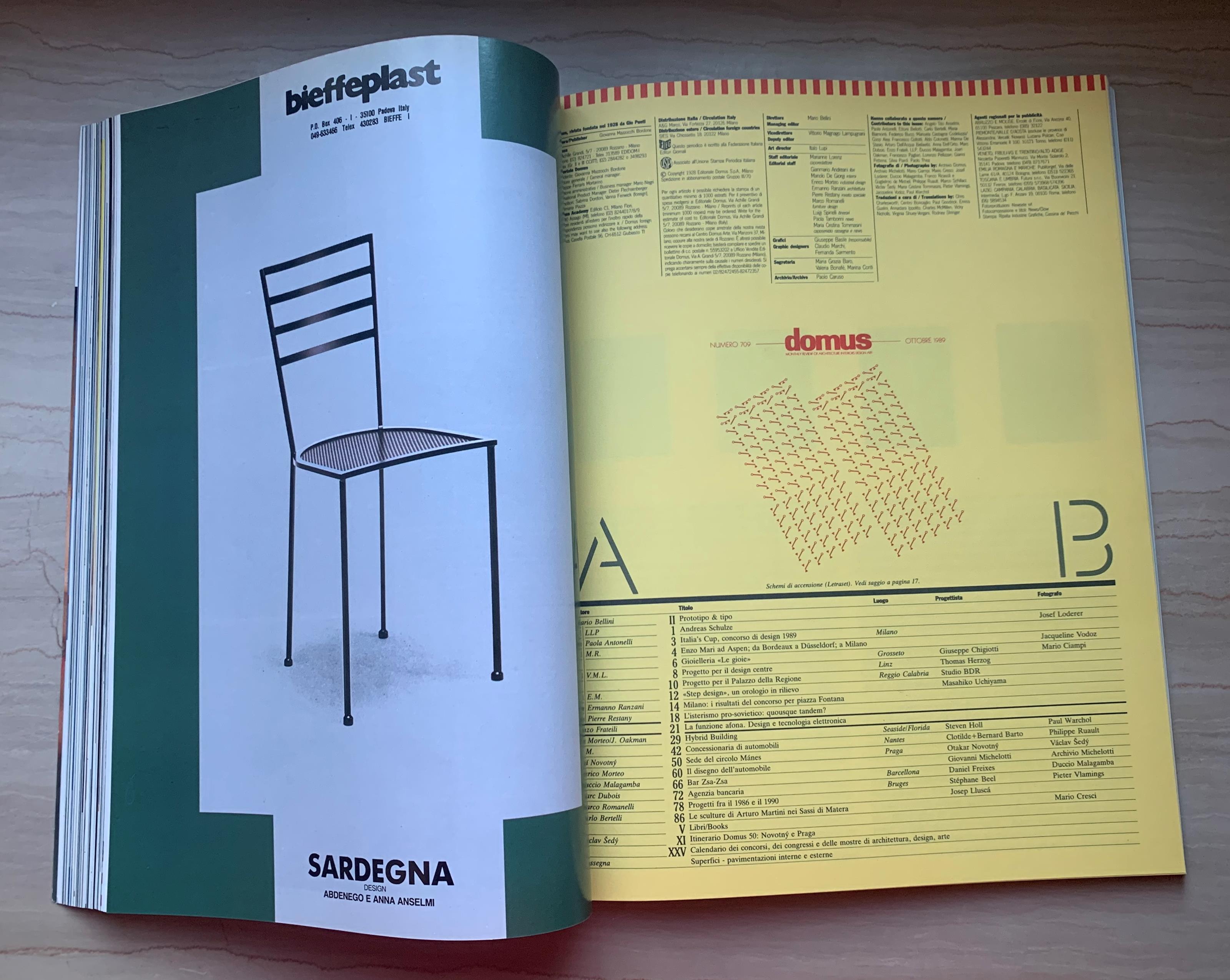 domus. Monthly Review of Architecture Interiors Design Art ottobre 1989 numero 709