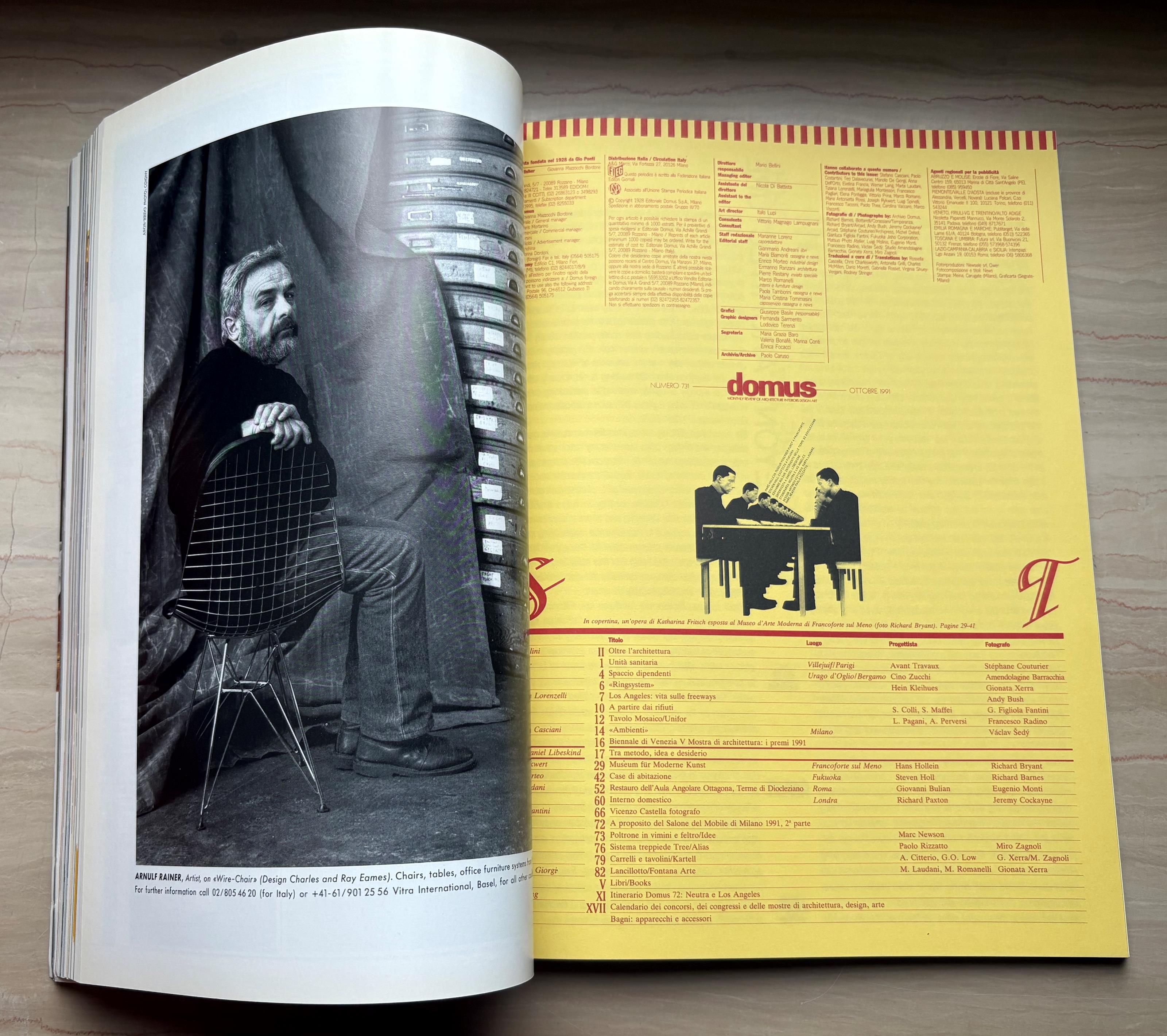 domus. Monthly Review of Architecture Interiors Design Art ottobre 1991 numero 731