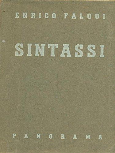 Sintassi - Enrico Falqui - copertina