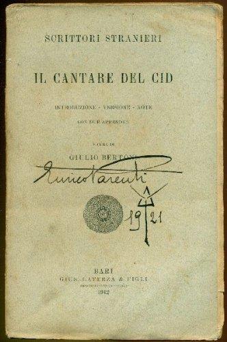 Il Cantare del Cid - Anonimo - copertina