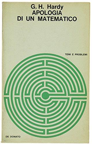 Apologia di un matematico - G. H. Hardy - copertina