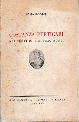 Costanza Perticari. Nei tempi di Vincenzo Monti - Maria Borgese - copertina