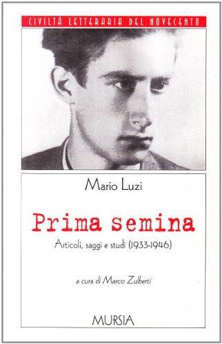 Prima semina - Mario Luzi - copertina