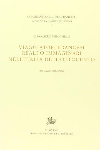 Viaggiatori francesi reali o immaginari nell'Italia dell'Ottocento