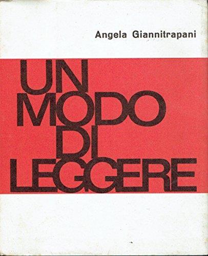 Un modo di leggere - Angela Giannitrapani - copertina