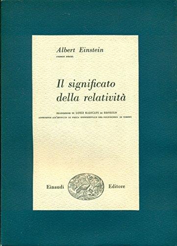 Il significato della relatività (biblioteca di cultura scientifica) - Albert Einstein - copertina