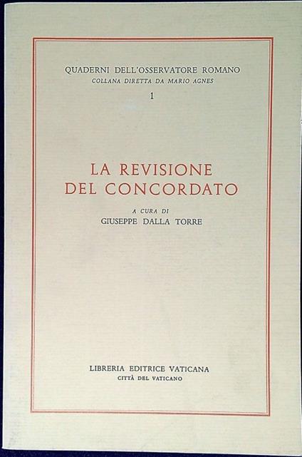 La revisione del Concordato - Giuseppe Dalla Torre - copertina