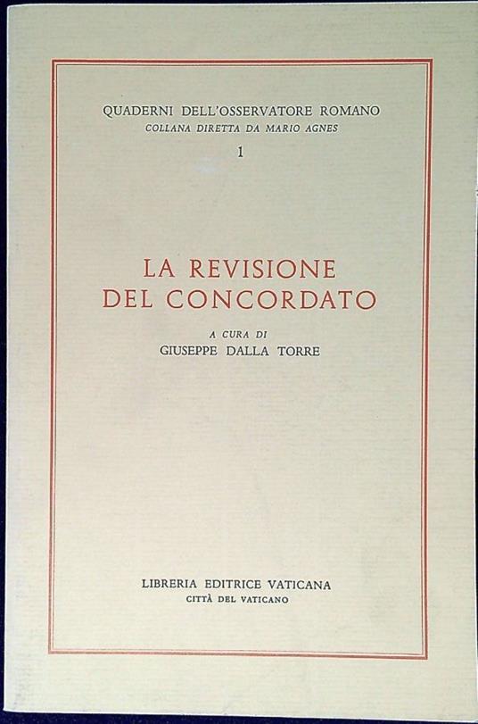 La revisione del Concordato - Giuseppe Dalla Torre - copertina