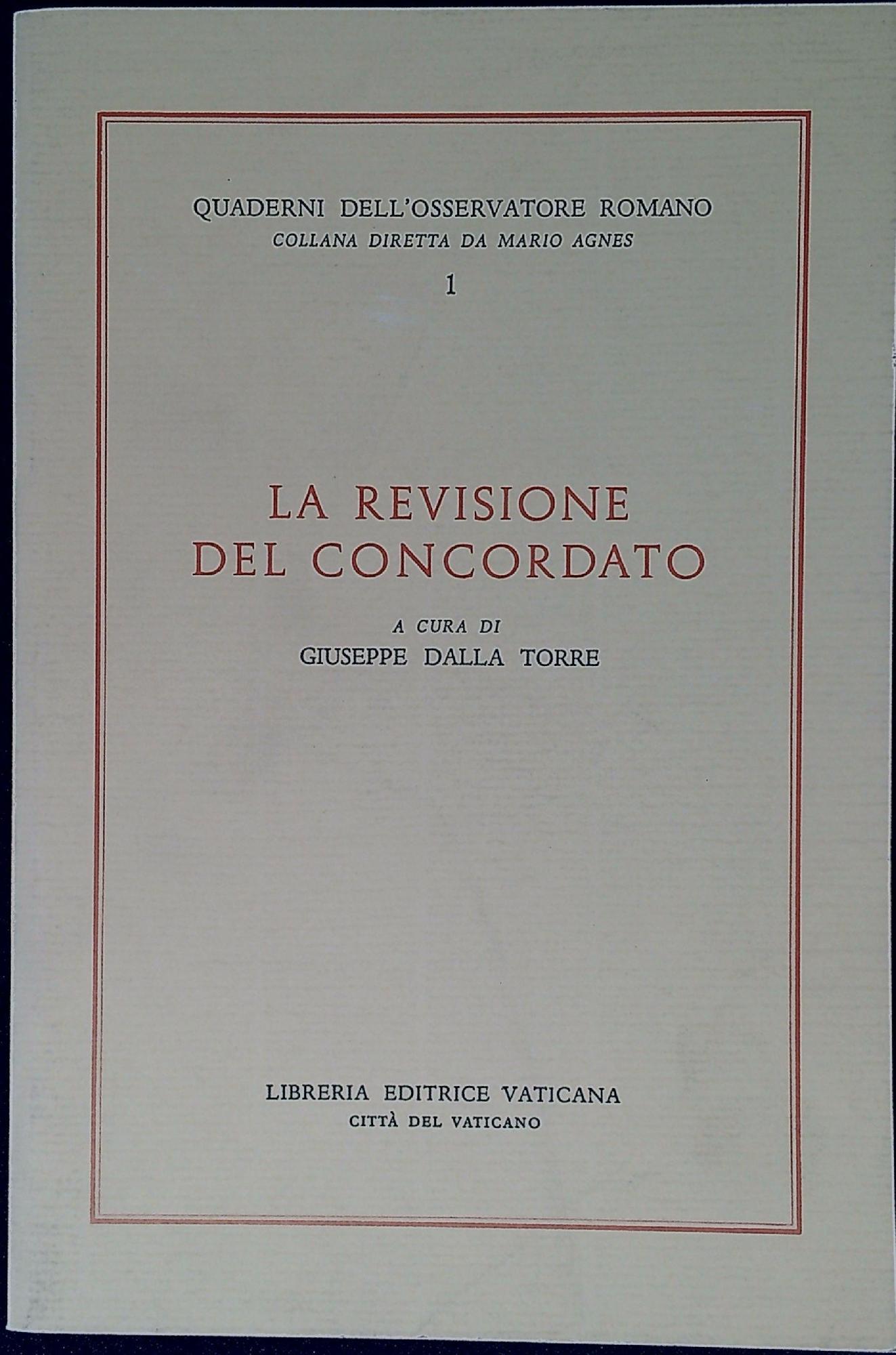 La revisione del Concordato