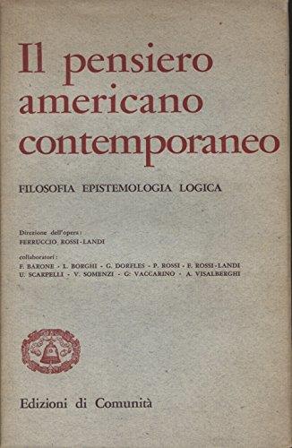 Il pensiero americano contemporaneo