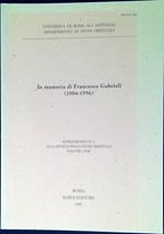 In memoria di Francesco Gabrieli (1904-1996), Supplemento n. 2 alla Rivista degli Studi Orientali