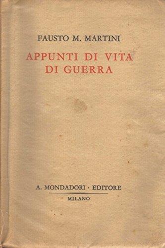 Appunti Di Vita Di Guerra - Martini - copertina
