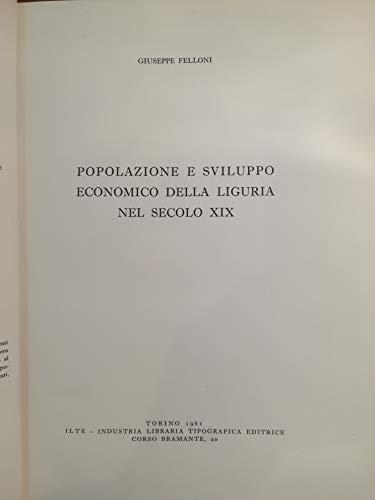 Popolazione e sviluppo economico della Liguria nel secolo 19