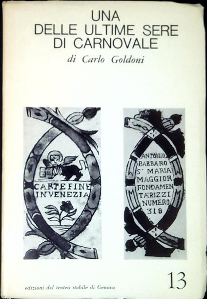 Una delle ultime sere di Carnovale - Ludovico Zorzi - copertina