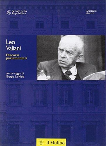 Discorsi parlamentari - Leo Valiani - copertina