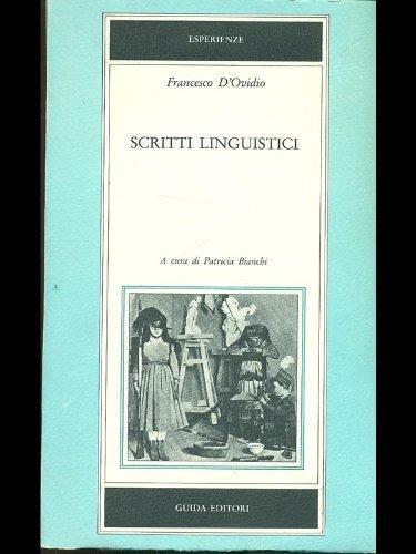 Scritti linguistici - Francesco D’Ovidio - copertina
