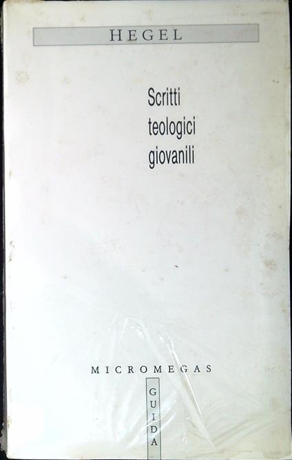 Scritti teologici giovanili - copertina