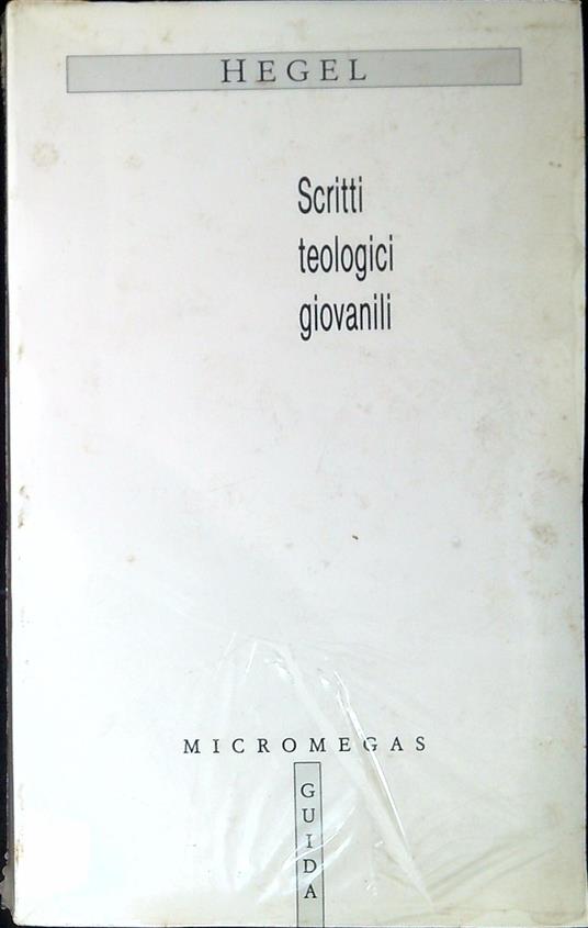 Scritti teologici giovanili - copertina