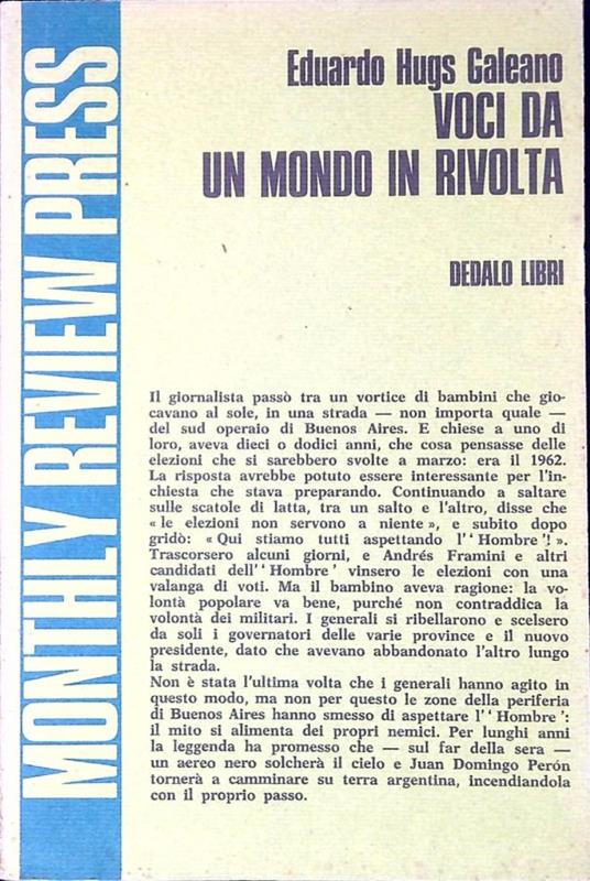 Voci da un mondo in rivolta - Eduardo Galeano - copertina